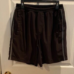 lululemon athletica Dark Shorts with Light Stripes
744